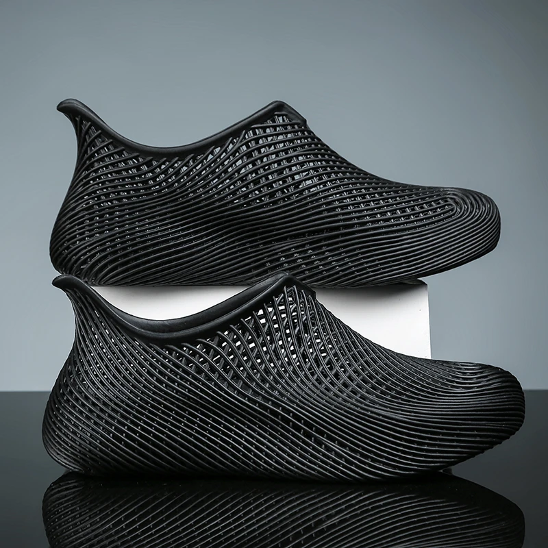 

Men Shoes Summer 3D Printed Clogs Lightweight Anti-slip Breathable Hollow Out Shoes Outdoor Sport Running Sneakers Sandals Men