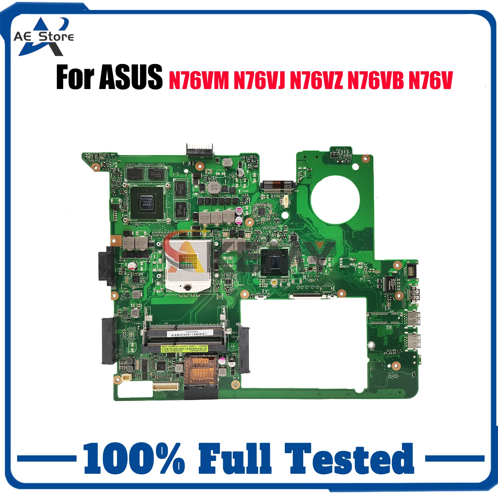

N76VJ Laptop Motherboard For ASUS Vivobook N76VJ N76V N76VB N76VM N76VV N76VZ Notebook Mainboard 100% tests OK fast shipping stk