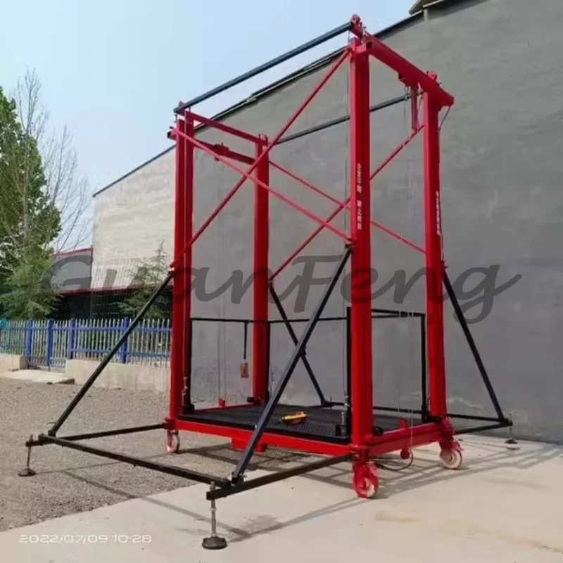 Electric lifting scaffolding multi-function remote control lifting platform decoration site construction portable