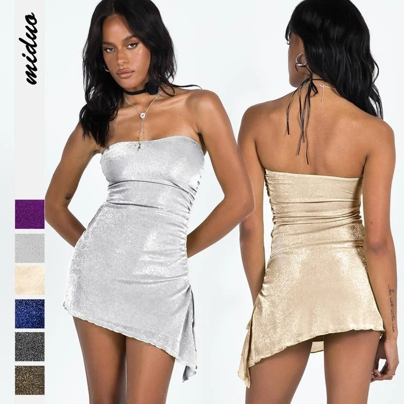 

High Waist ort Skirt Sexy Dr Y2K Dstring Tube Top Slimming Sexy Girl Skirt High End Feeling Women's Sexy Dr