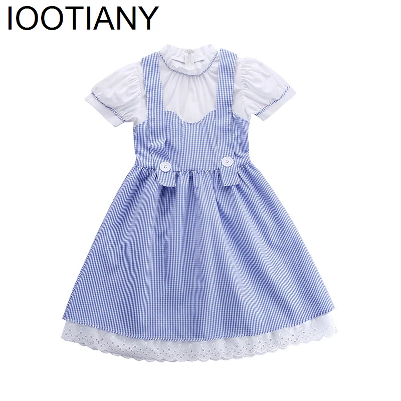 New Fairytale Character Blue Gingham Dress Outfit Womens Wizard Of Oz Dorothy Kostiumy karnawałowe dla dziewczynek Dzieci S M L Xl