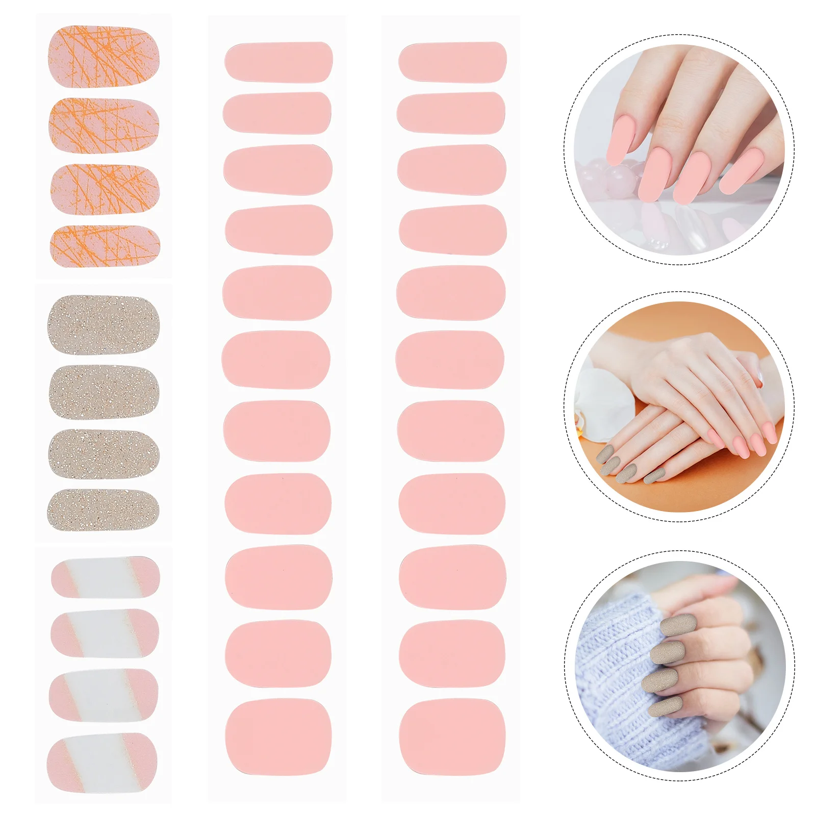 

Nail Stickers Self Adhesive Manicure Decal Easy Apply Remove DIY Nail Art Supplies Manicure Sticker DIY Decals