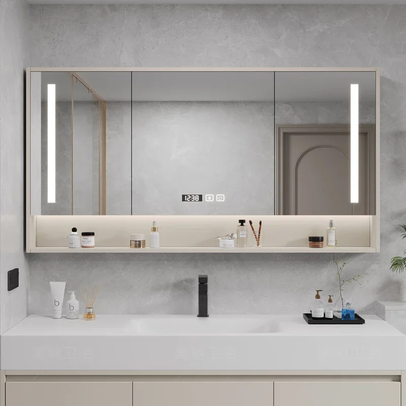 Intelligent Simple Mirror Cabinets Bathroom Hanging Makeup Organizer Mirror Cabinets Luxury Armarios Espejo Home Furniture