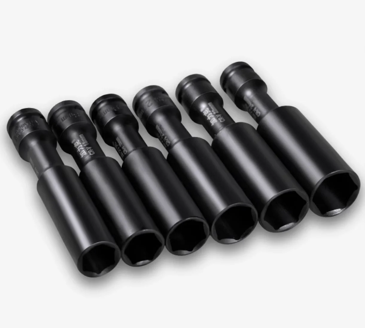 

1/2 128mm extra long thin-walled sleeve Special hexagonal socket for hardened wind cannon Chromium Vanadium Steel 6 Corners