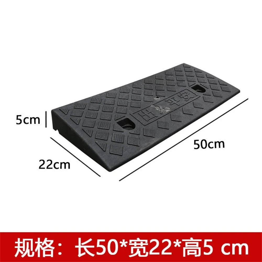 50*27*8cm Plastic PVC Road Slope Ramp Pad Portable Car Step Uphill Triangle Mat Curb Rubber