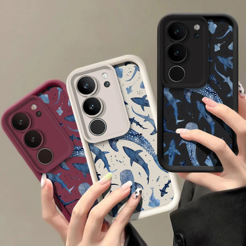 

Противоударный матовый чехол для телефона Oneplus Nord 12 11 10R 8T N30 SE N20 CE 4 3 2 Lite Nord 4 Ace 3 2 Мягкий силиконовый чехол в виде акулы