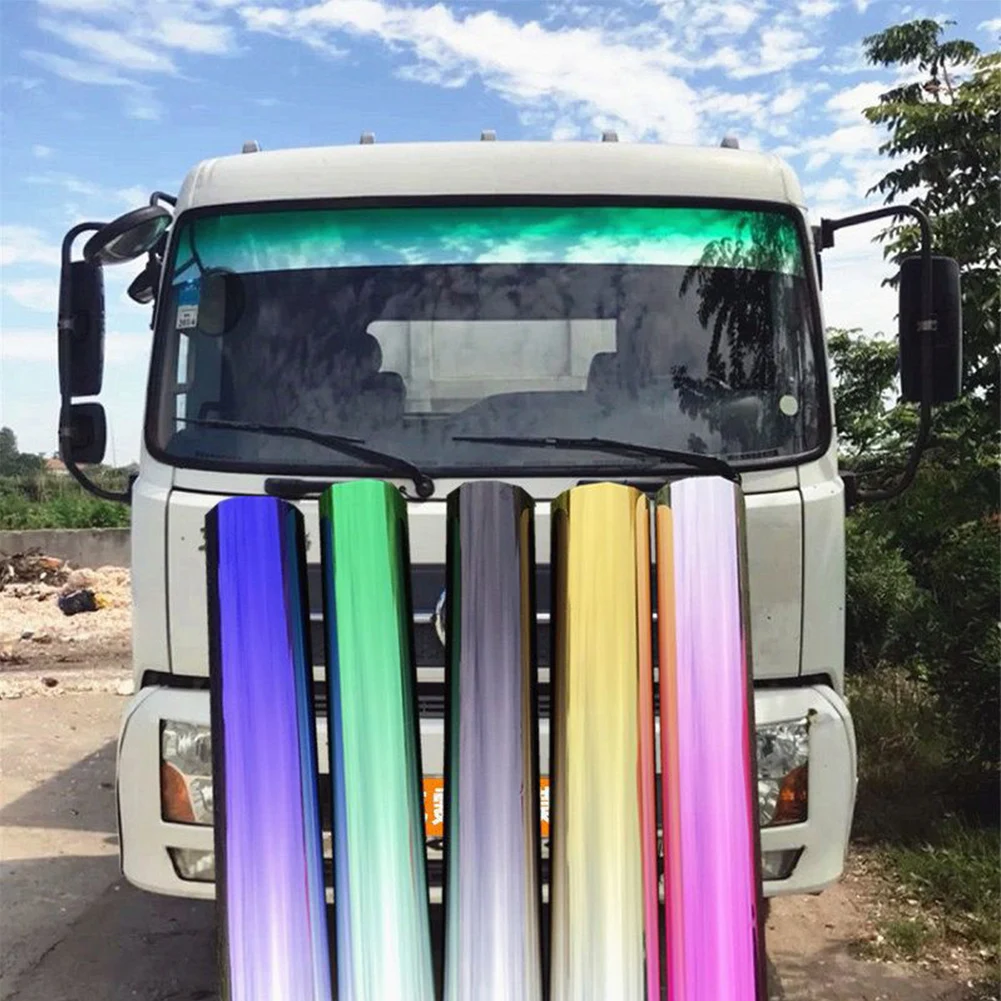 

20*150 CM Colorful Front Windshield Film Automotive Insulation VLT Film UV Protection Tinted Car Sunshade Window Film