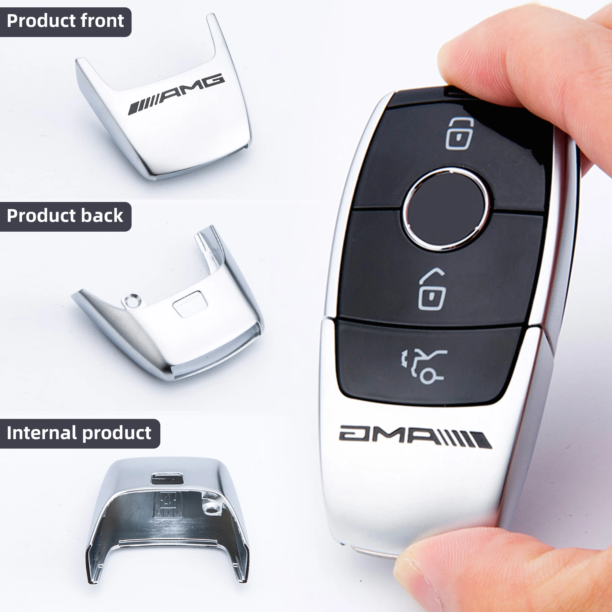 For Mercedes  Amg X156 W204 W205 W203 W211 W212 W169 GLC CLK CLA Auto Styling Car Remote Key Case Cover Shell Fob  Accessori