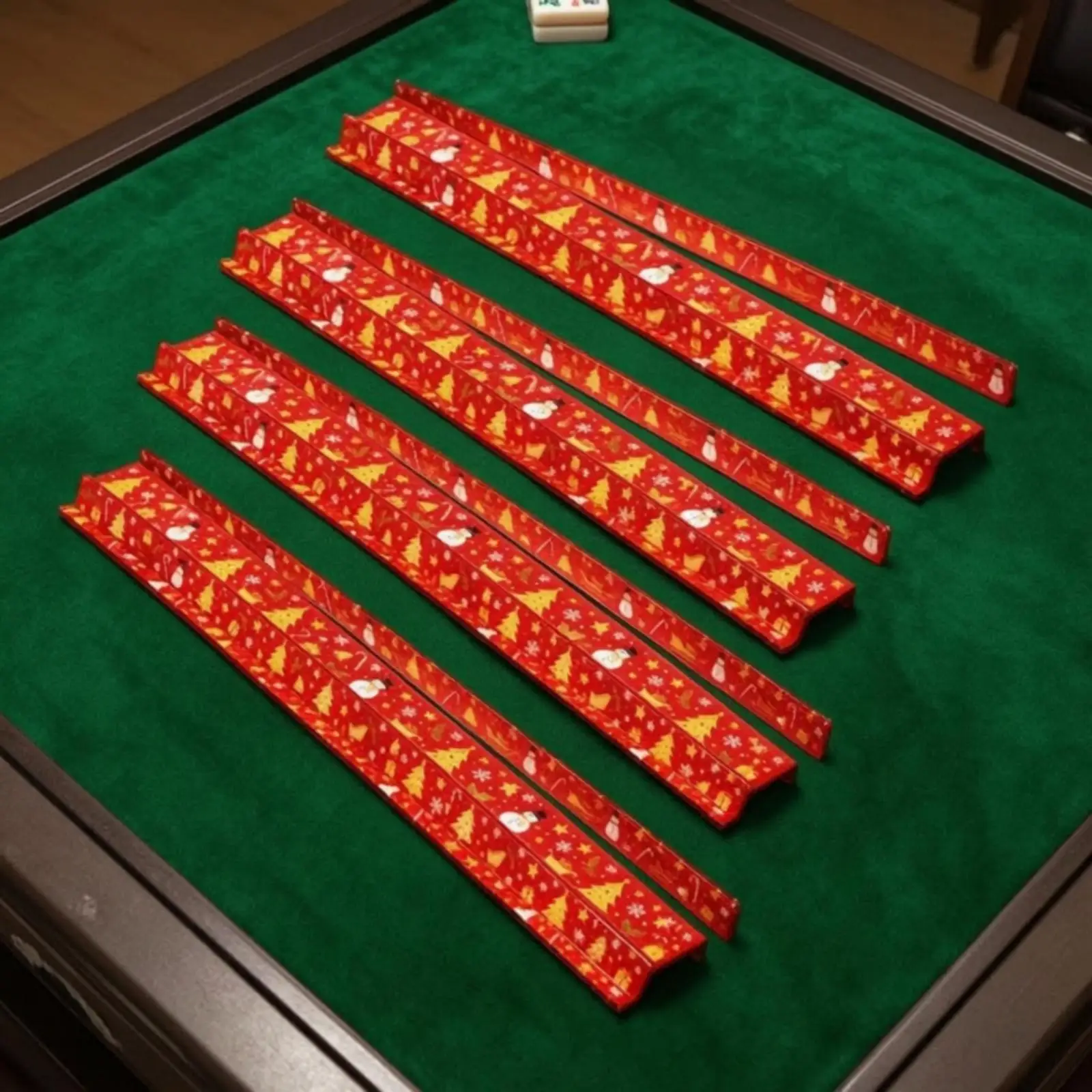 Scratch Resistant Mahjong Tile Rack for Home Game Nights Compact Acrylic Holder with Raised Edges for Tiles