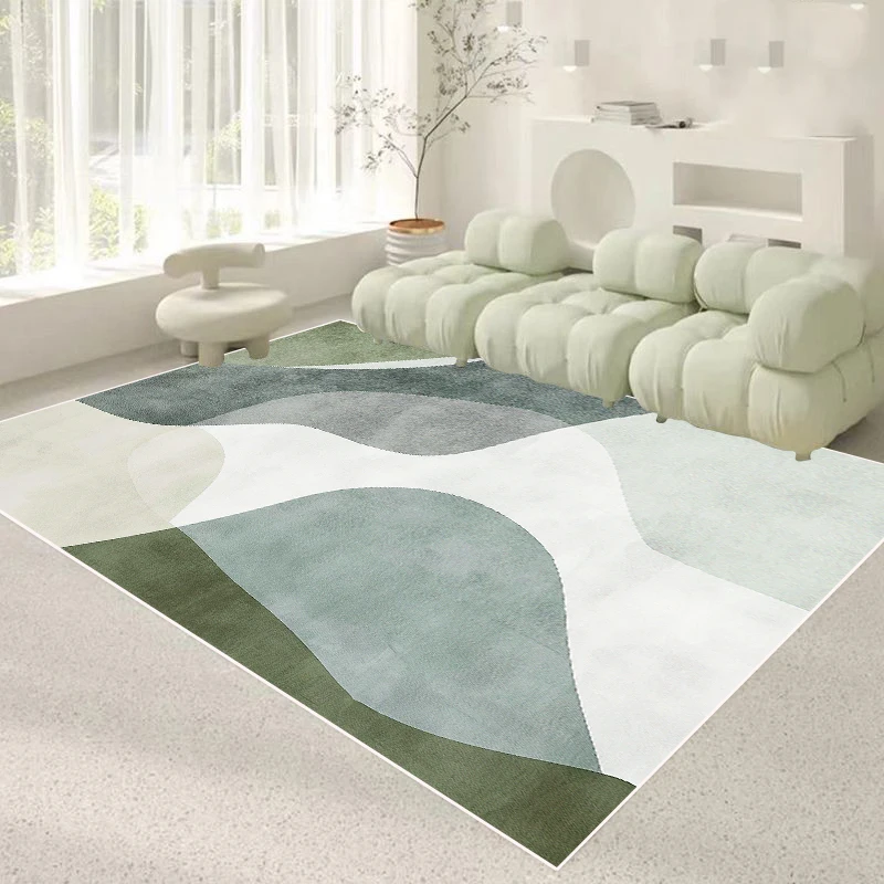 Light Luxury Home Carpet Living Room Decoration Green Carpets Modern Hall Sofa Area Rugs Bedroom Decor Bedside Large Floor Mat