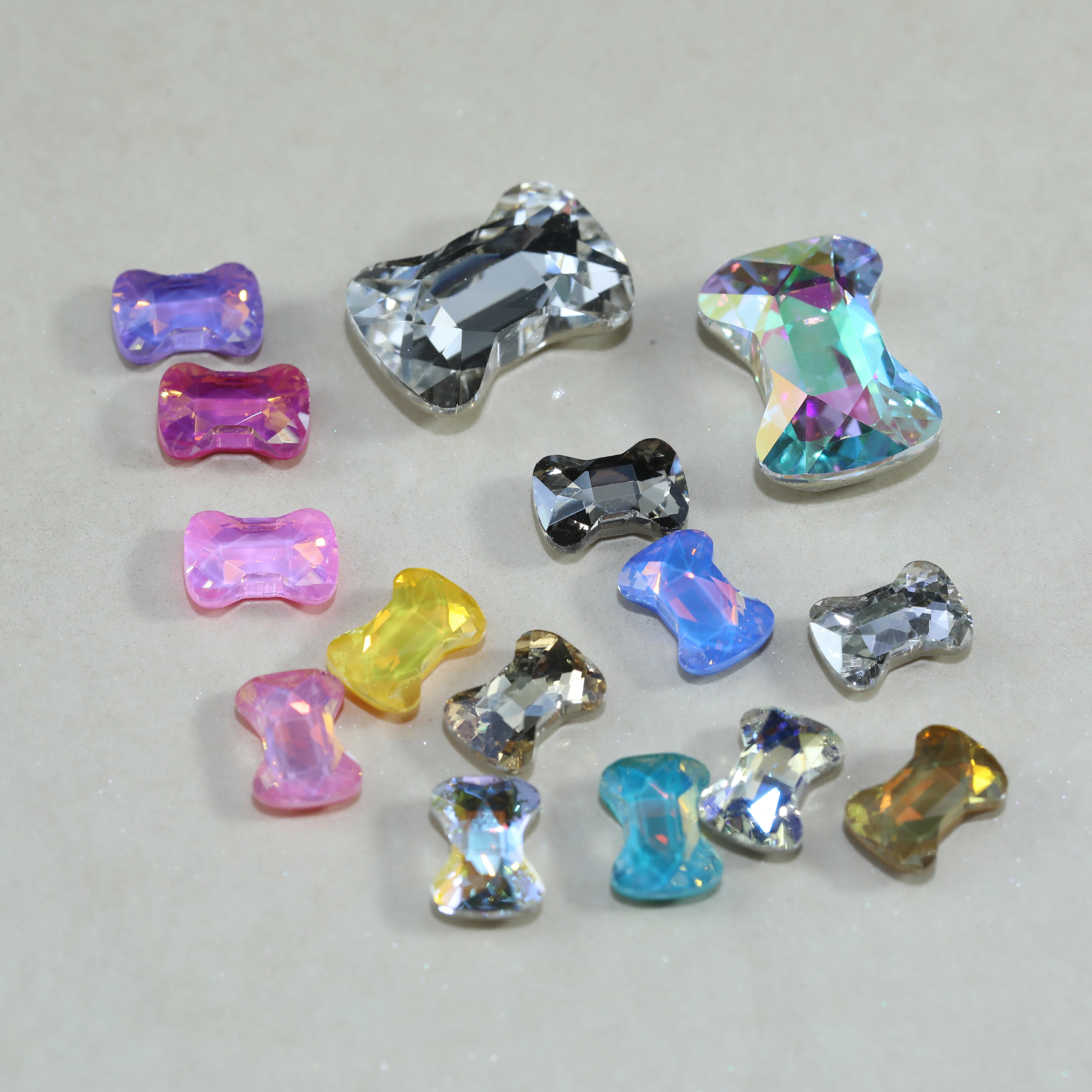 DV4705 Glänzende Kristall-Verzierungsteile mit Schleife, B-Punkt-Rückseite, Krallensteine für DIY-Haarschmuck, Nagelkunst, Taschen, Schuhe, Hochzeitskleider – Detail 6