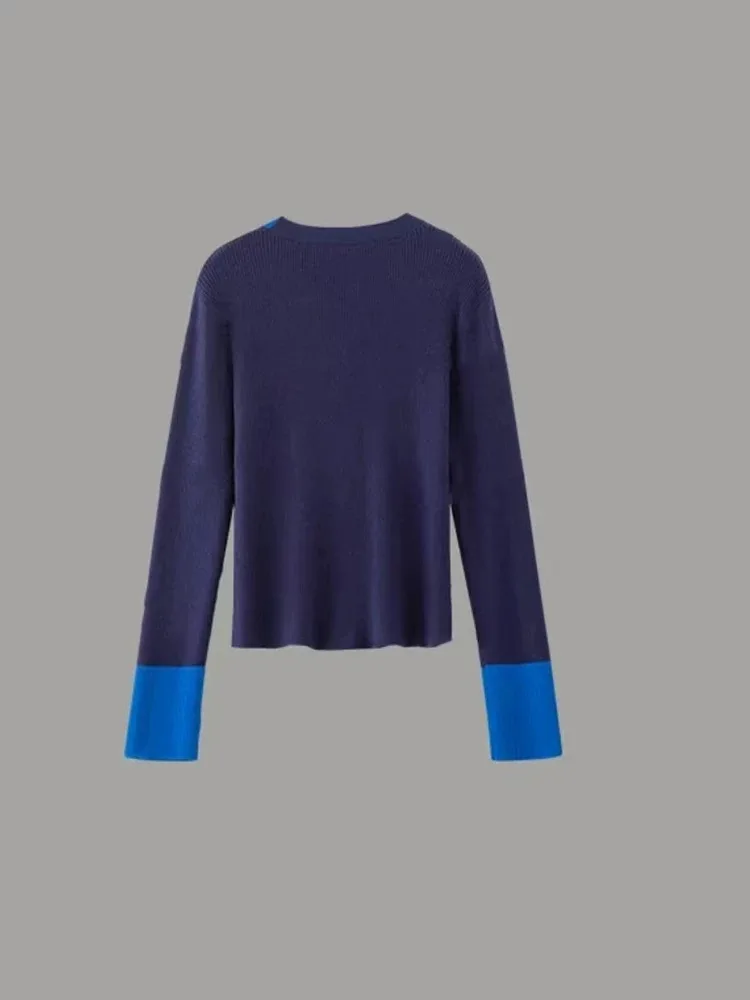 Faionable Color Blo V-Ne Maglieria da donna Ele Versatile Cardigan aperto Top Trendy Autunno Inverno Nuovo arrivo