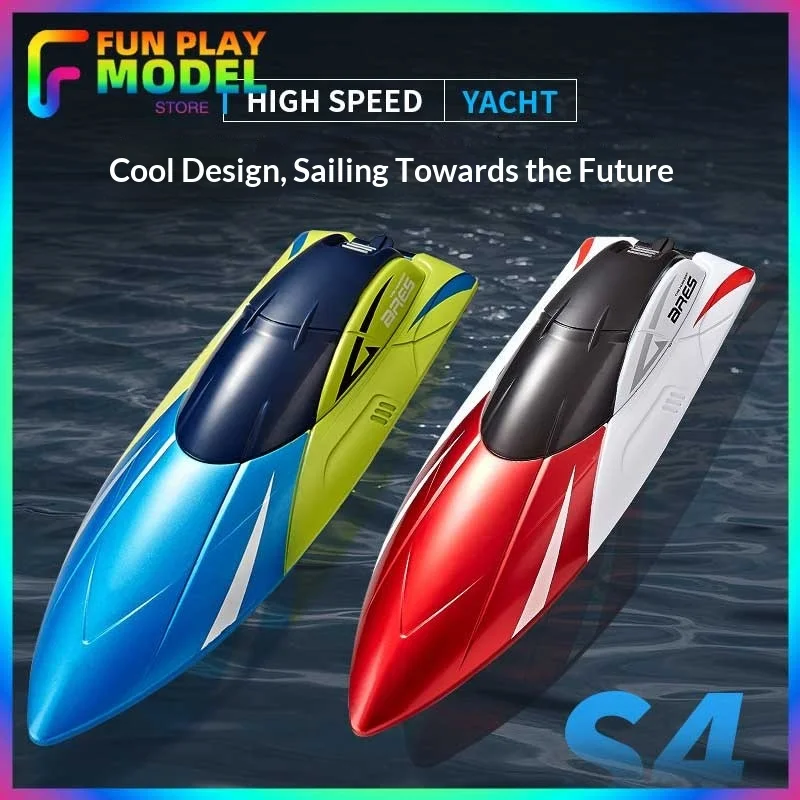 Dualengine S4 2 4g Remote Control Boat High Speed Electric Rechargeable Racing Yacht For Water Outdoor Racing Activities