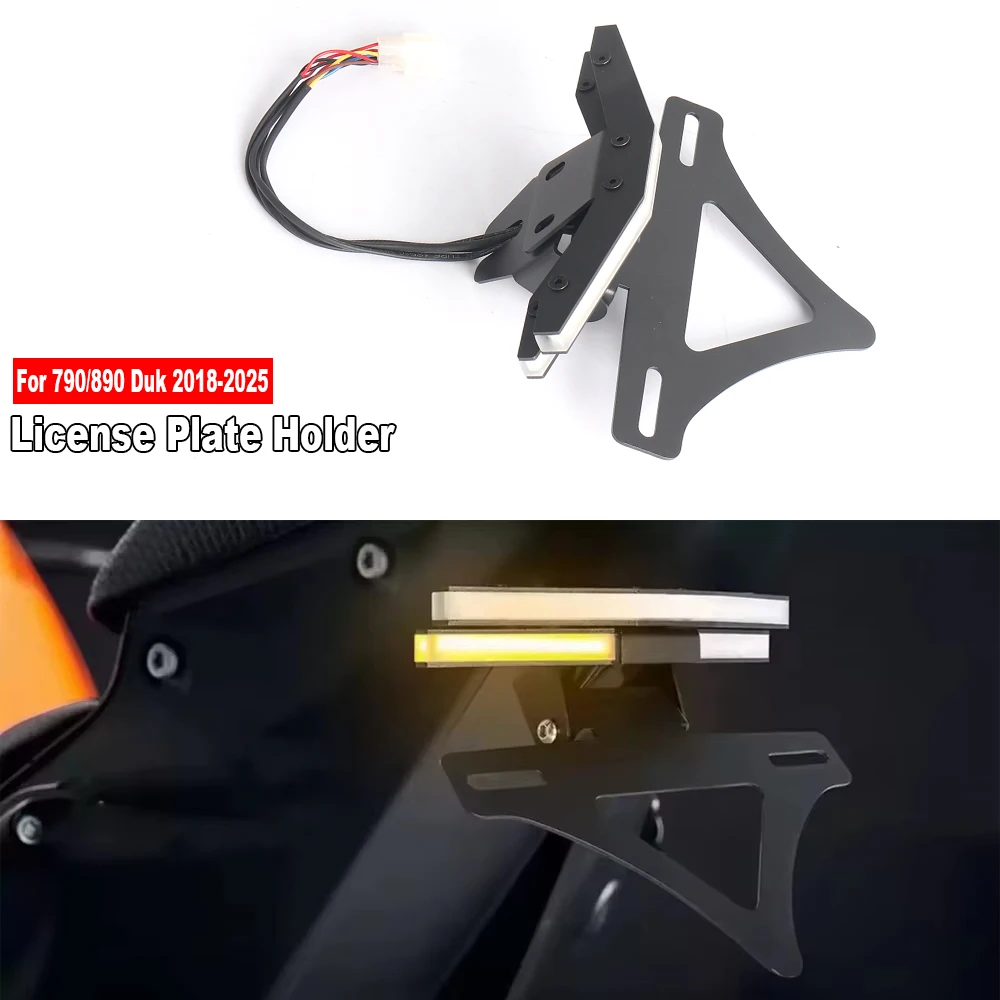 

For 790Duk 890duk 2018-2025 New Motorcycle Rear Short Tail Tidy License Plate Holder Fender Eliminator Tailstock bracket kit