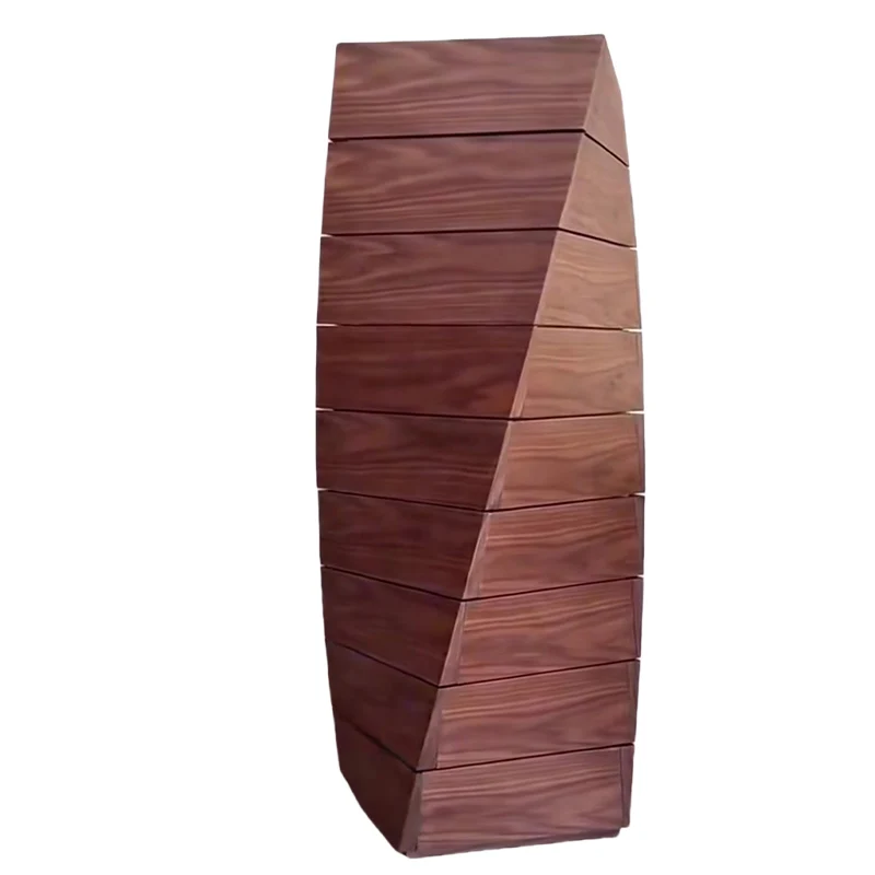 

Комод специальной формы из черного ореха, комод из цельного дерева, шкаф для хранения в спальне, гостиной