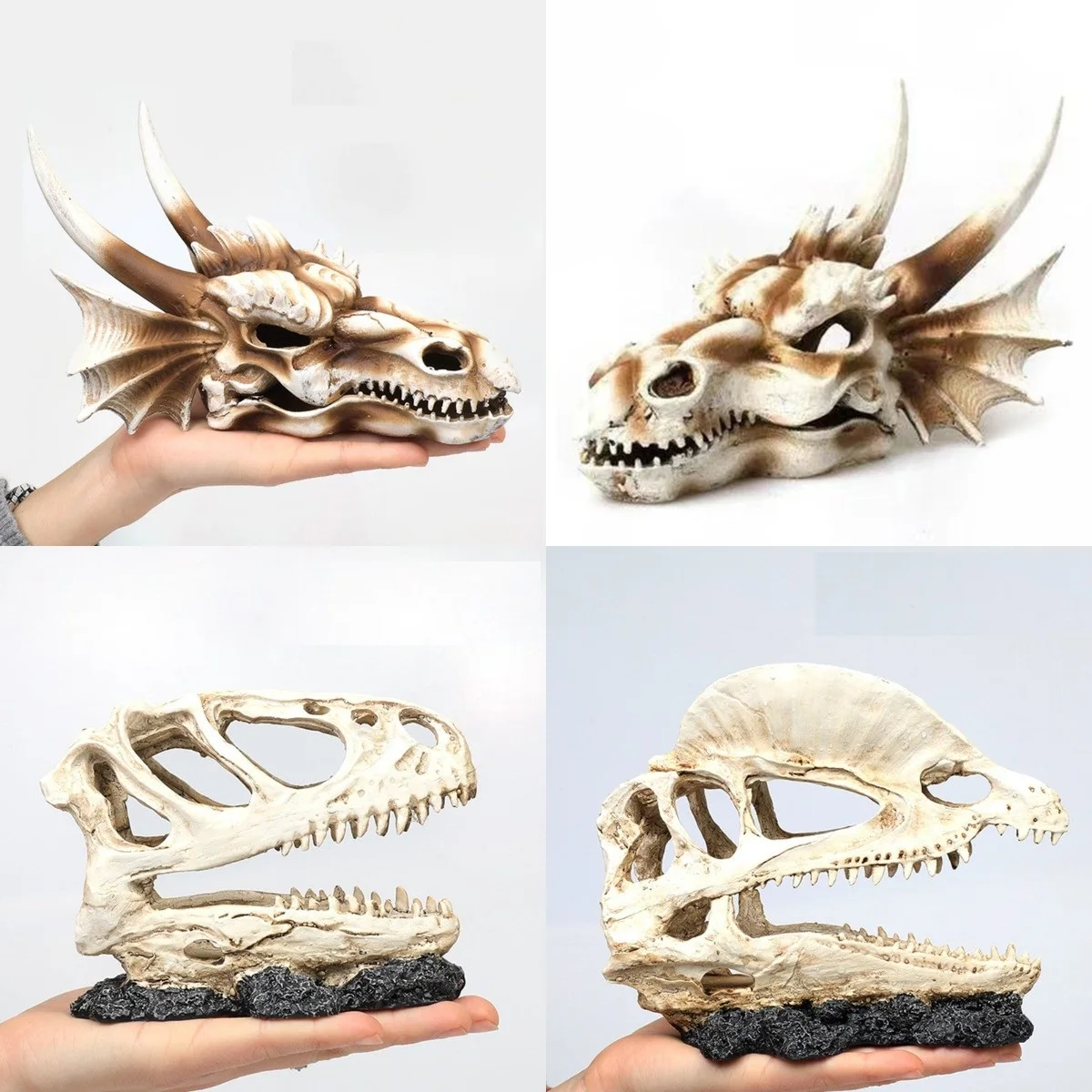 Simulation Resin Animal Skull Ornament DIY Aquarium Fish Tank Decoration Accessories Creative Skull Landscape Fish Tank Ornament