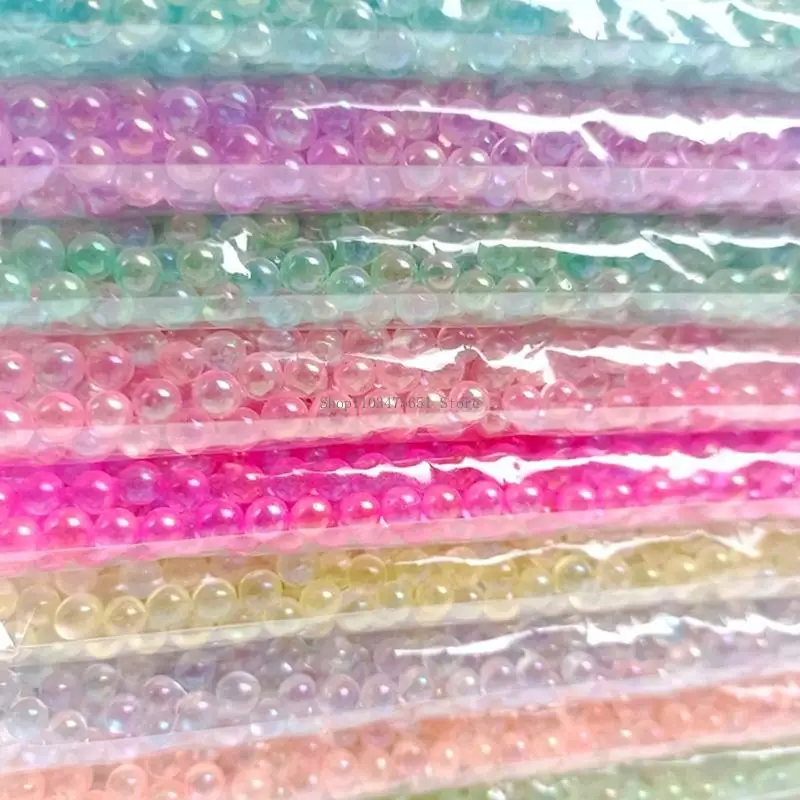  Table Decors Glass Beads 5 Mm, Round Loose Filler Beads with Glossy Finish for Vases, Trays, Gift Box Styling