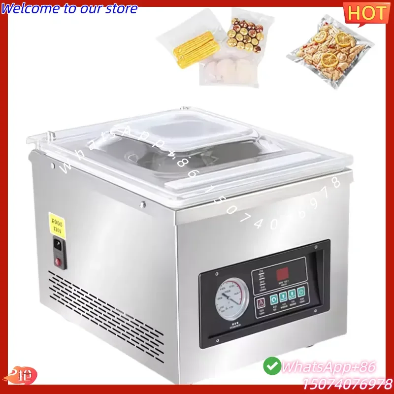 2026 2025 Upgraded Mini Commercial Vacuum Sealer Stainless Steel One Touch Fish Chicken Fresh Lock Packaging Pro