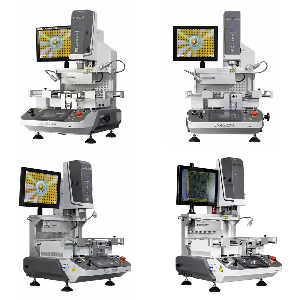 Upgraded Version ZM-R7220A Hot-Air Heating Mobile Repairing Tool and Machines Align BGA Soldering Rework Station for PCB