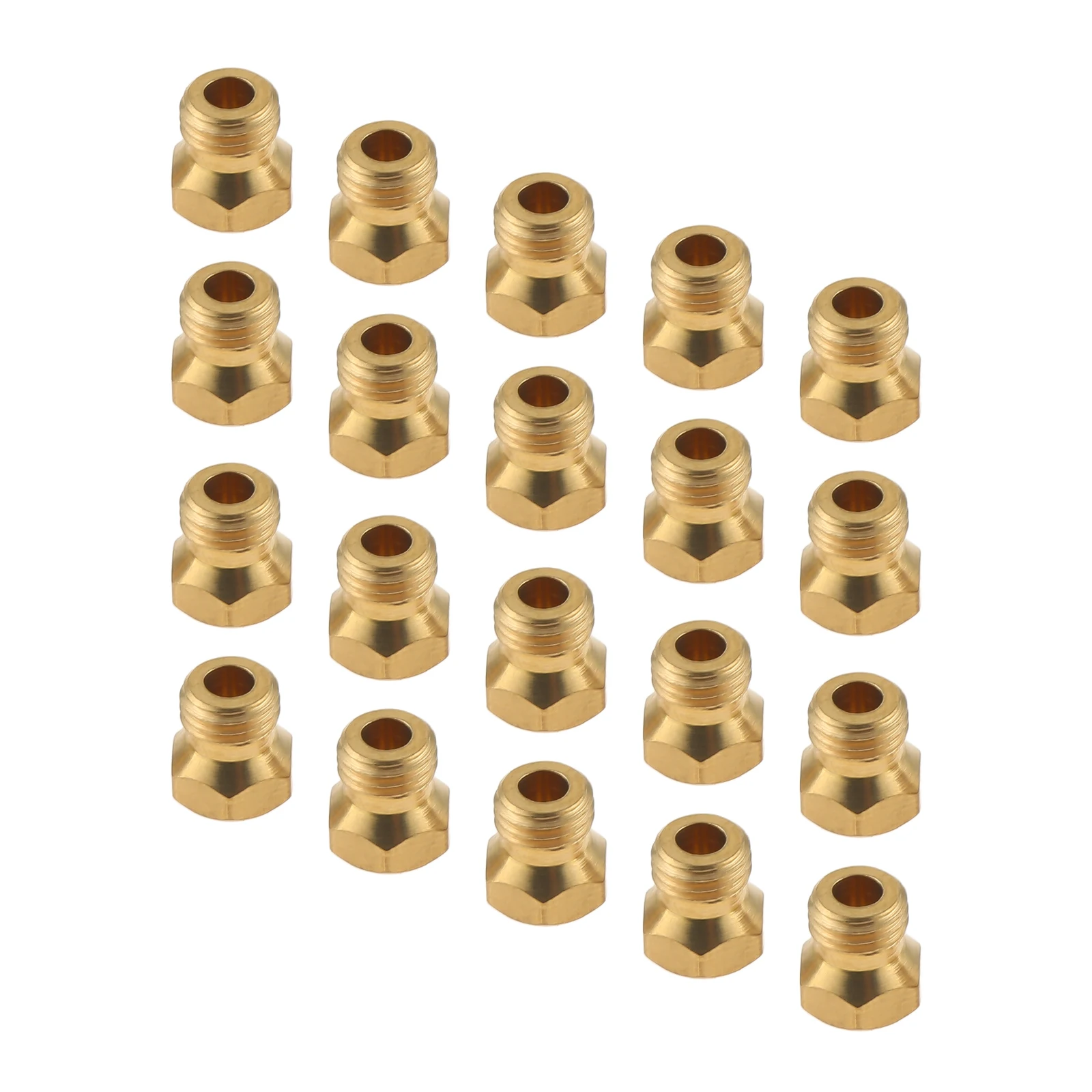 20Pcs Brass Jet Nozzle M6x0.75mm Grill Propane Gas Orifice Nozzle Conversion Kit for Propane Lpg Gas Pipe Water Heater