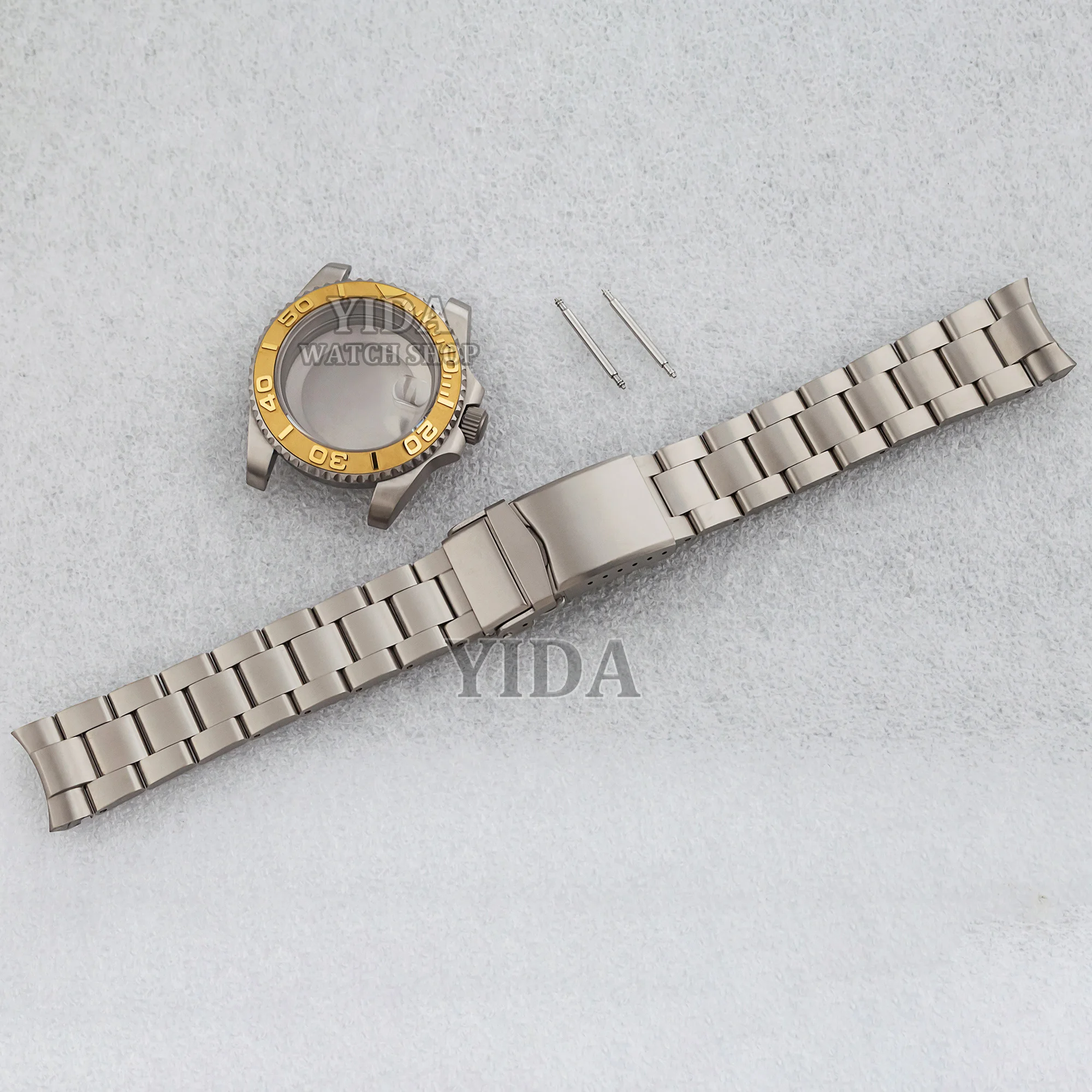 40mm NH35 Titanium Watch Case Strap Titanium Band Bracelet 10ATM Waterproof For NH35 NH36 SUB GMT NH35 Watch Parts Repair Tools