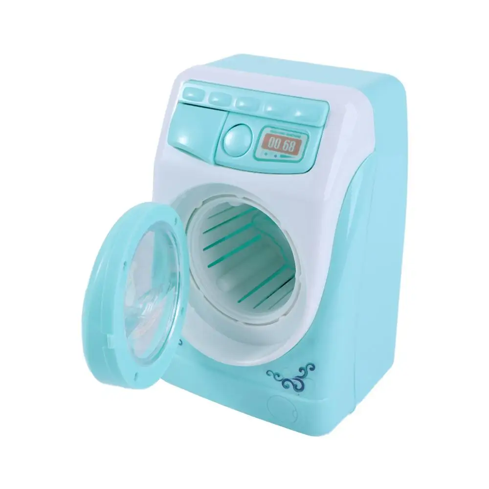 Play Toy Washing Machine Model Filling Water Toy Mini Electric Washing Machine Mini Furniture Simulation Washing Machine Toys