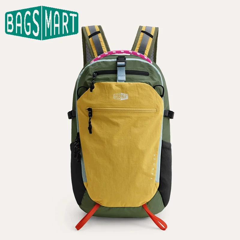 BAGSMART 14 Inch Laptop Backpack 20L Faro Light Backpack Water-resistant Outdoor Backpack for Commutes Ultra-durable Laptop Bag