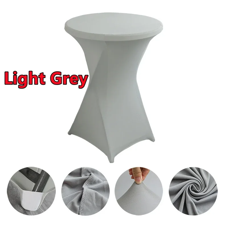 2/1PC Hoogte Stretch Rond Tafelkleed Cocktailtafel Cover Spandex Tafelkleed Bar Hotel Party Bruiloft Elastisch Tafelkleed Decor