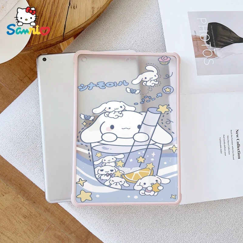 

Розовый чехол для iPad Sanrio Cinnamoroll Pattern, прозрачный, подходит для iPad Pro 2022/2024, iPad Air 3/5, iPad Mini 6, iPad 6/10