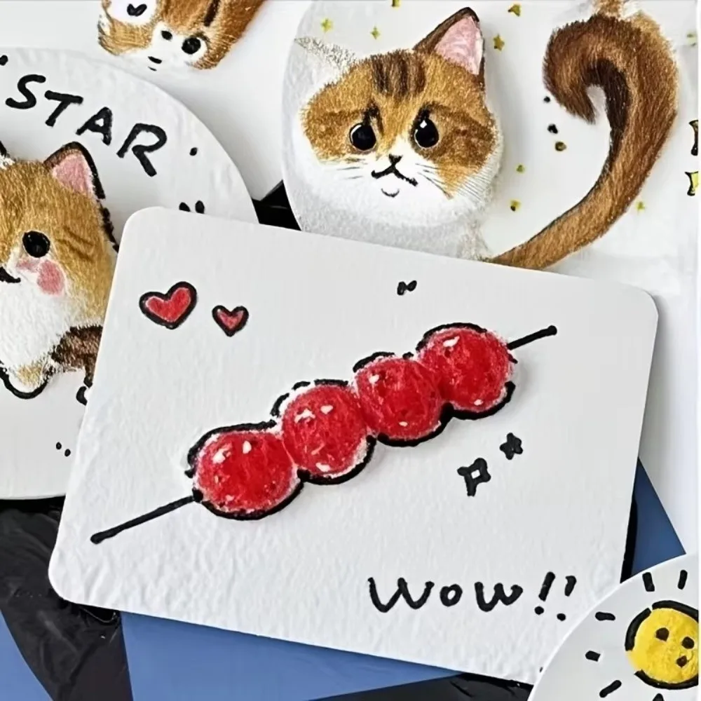 

10pcs New 3D Round Board Paper Foam DIY Children Watercolor Art Drawing Explosion Art Craft Paper Handmade Pinch Painting