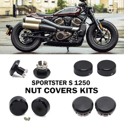 Sportster S 1250  Nut Covers Kits Fits For Harley Pan America Sportster S 1250 Front Rear Axle Nut Covers Upper Fork Stem Covers