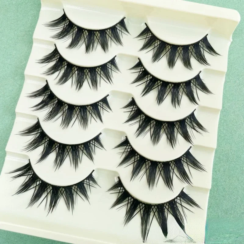 رموش مزيفة من الشيطان الأسود السميك ، رموش قطعة كاملة ، طبيعية ، رموش شيطان صغيرة ، بيع بالجملة ، جديدة