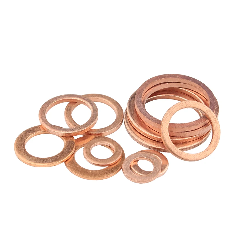 M3 M4 M5 M6 M8 M10 M12 M14 M16 M18 M20 M22 M24 M27 M30 Boat Red Brass Copper Crush Sealing Washer Flat Seal Ring Gasket DIN7603