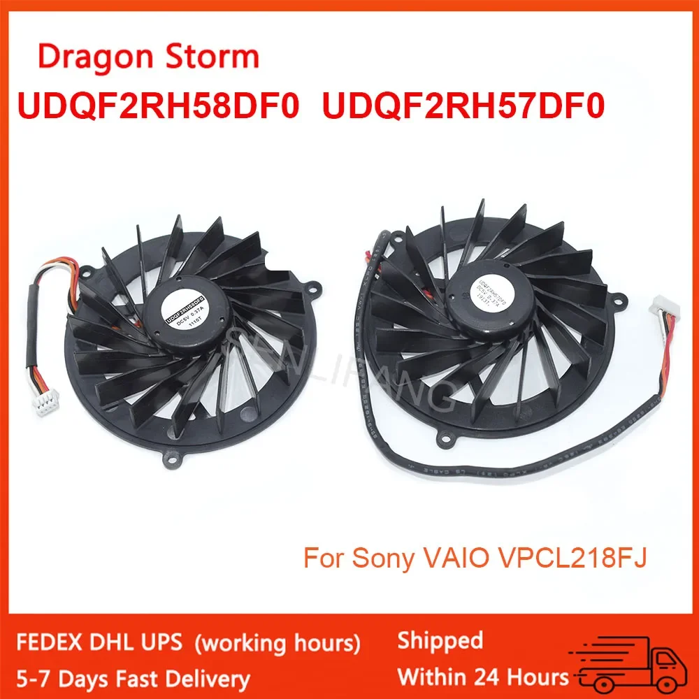 UDQF2RH57DF0 UDQF2RH58DF0 New Fan For SONY VAIO VPCL218FJ CPU Cooling DC5V 0.37A 4Wires Laptop Cooler