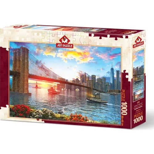 Art Puzzle Sunset In New York 1000 Piece Jigsaw Puzzle