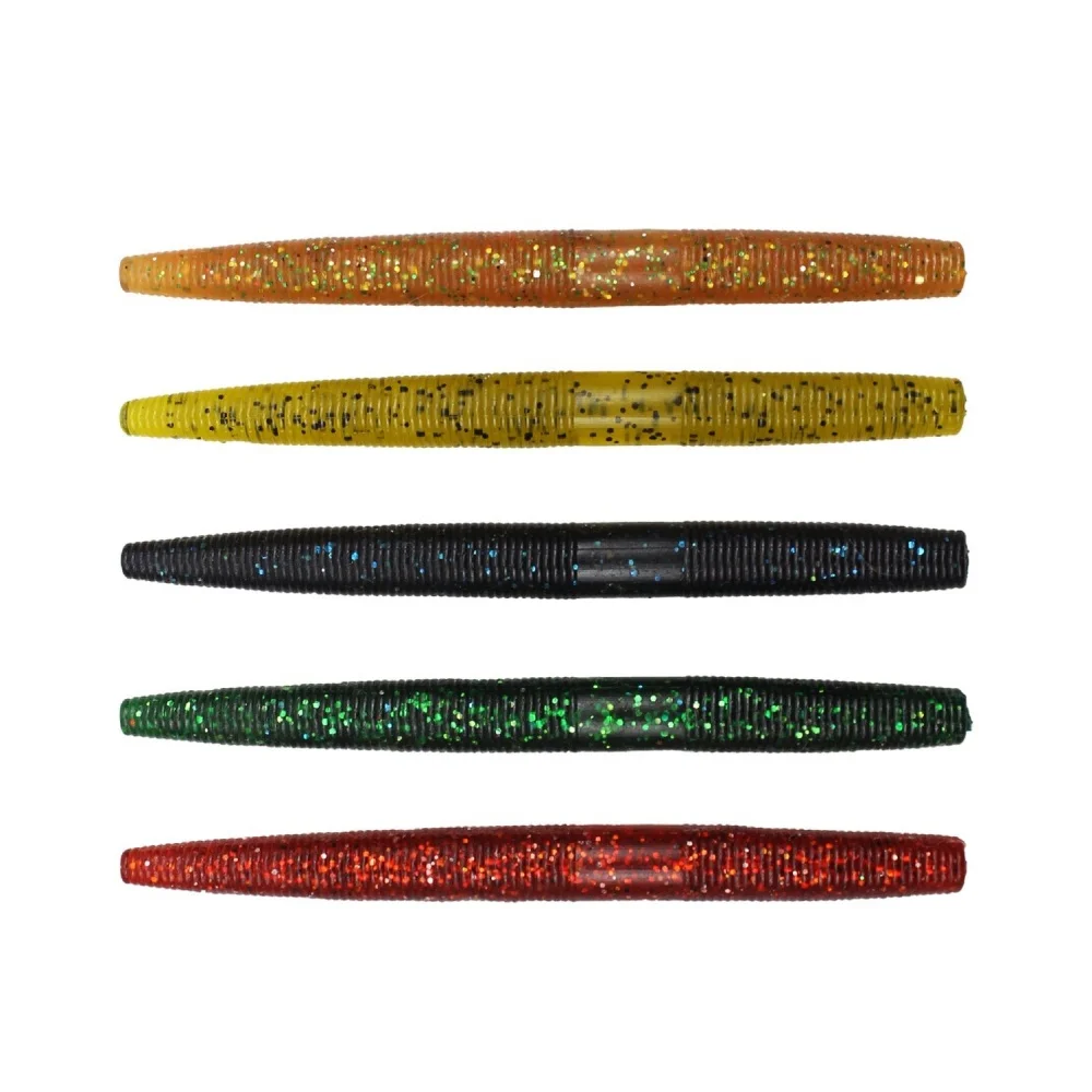 MUKUN 100mm 5.6g 140MM 10G Worm Bait Plastic Soft Fishing Lure Bionic Rig Maggot Senko Silicone Grub Stick Earthworm Swimbait