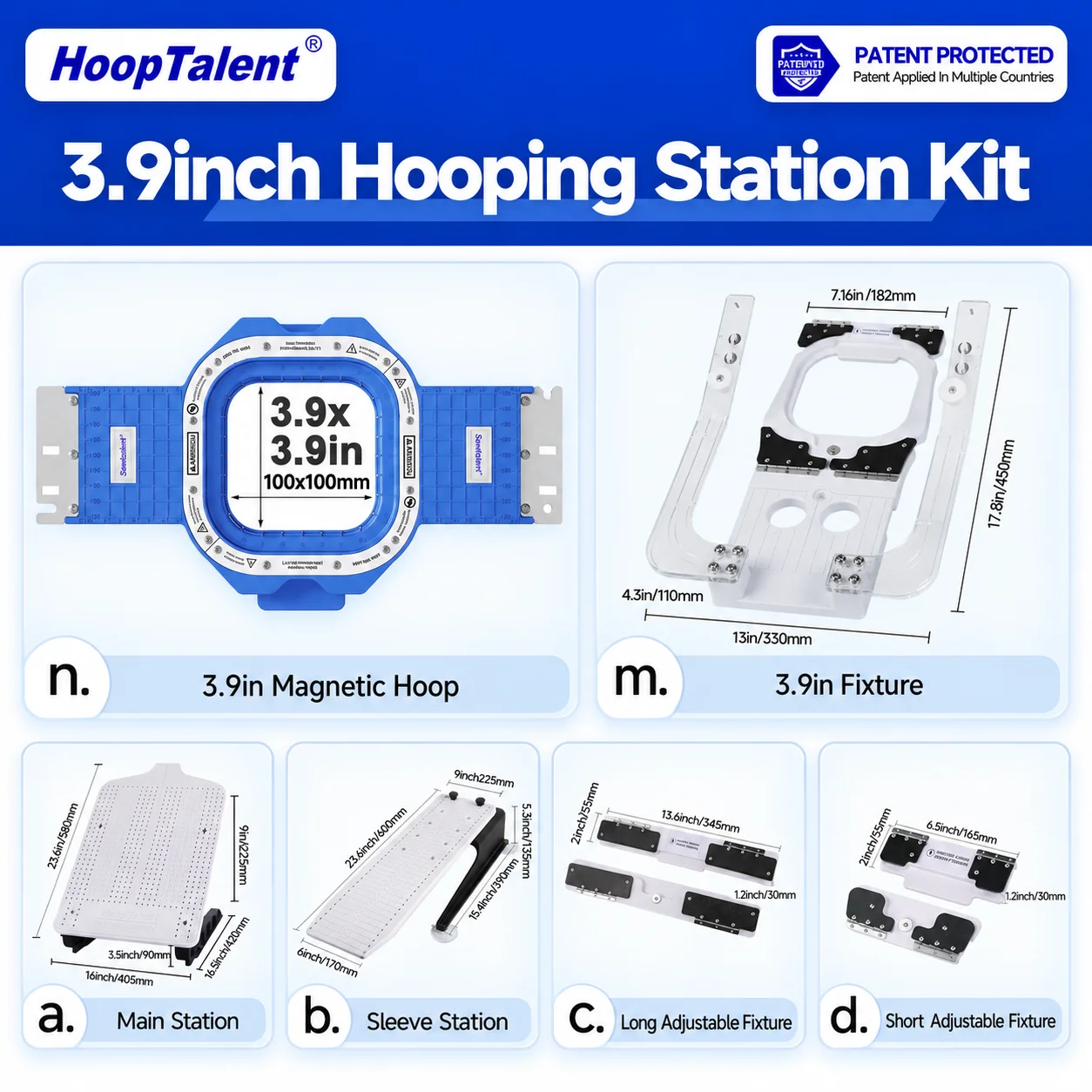 Hooping Station Kit  for  Magnetic Embroidery Hoop Used for Poolin EOM EOV EOX Embroidery Machines
