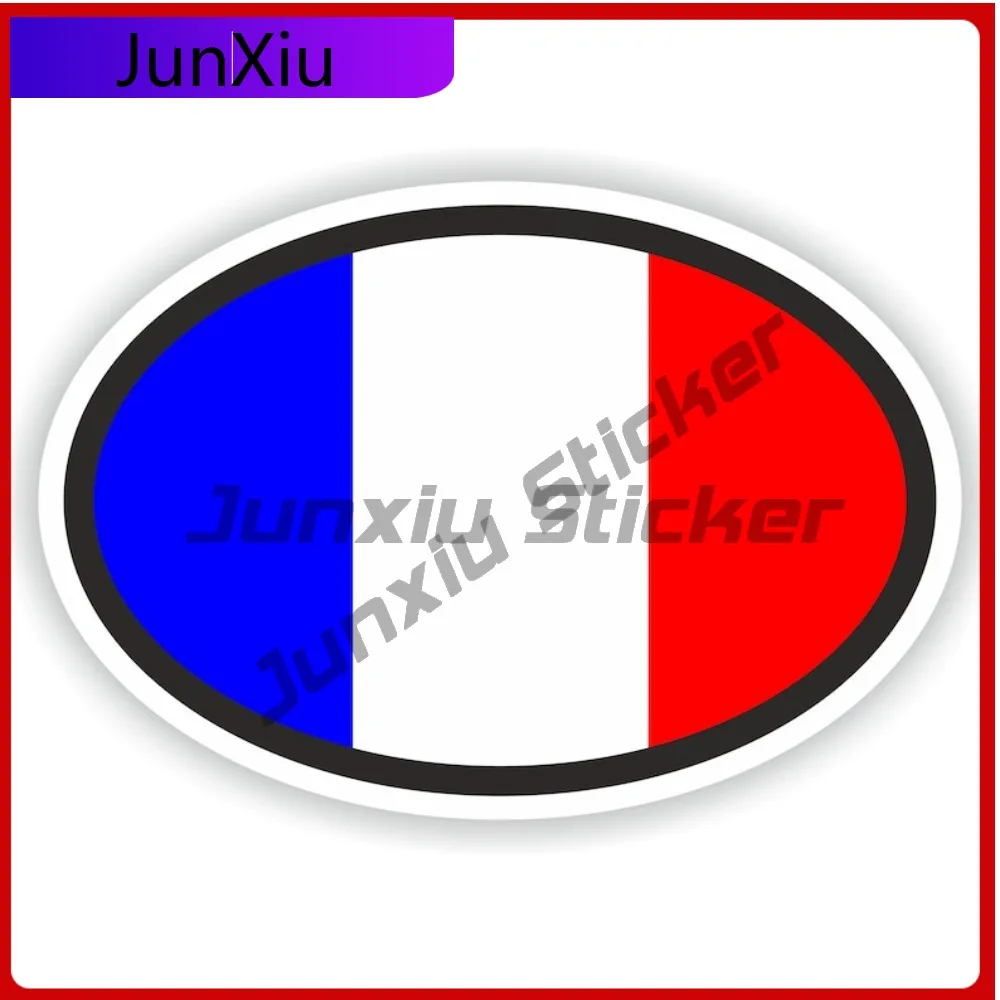 

France Oval Sticker With National Flag Badge Scratch Cover Vinyl Decals Custom Decals Personalized Car Stickers For Motorcycle