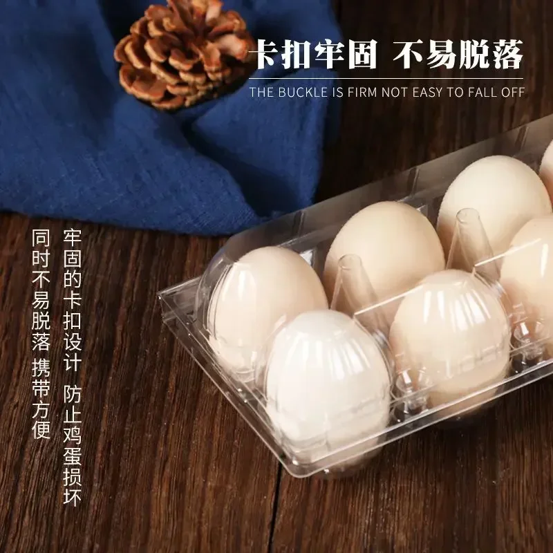 50 pieces egg storage box Plastic transparent Egg tray thickening disposable Earthquake resistance Anti pressure packing boxes