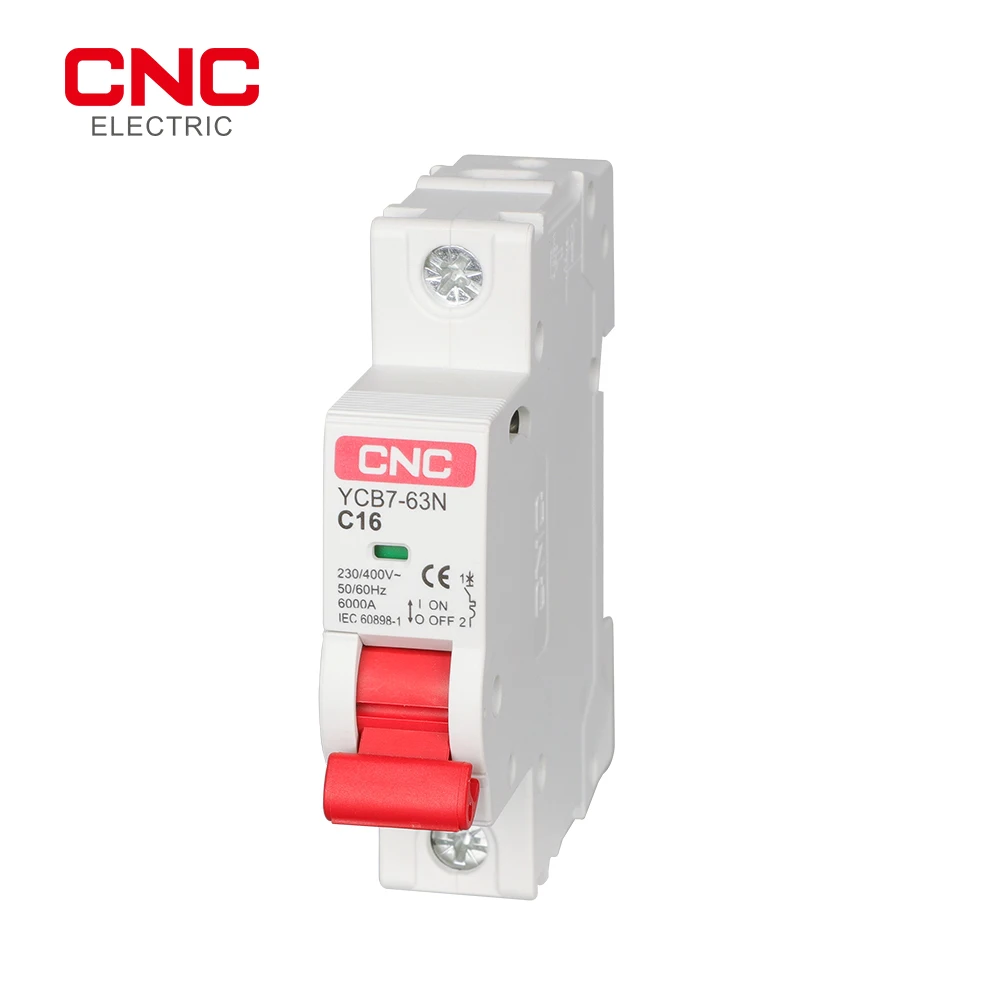 CNC YCB7-63N 1P 2P 3P 4P Din Rail Mount Breaking Capacity Miniature Circuit Breaker YCB6H-63 Upgraded version