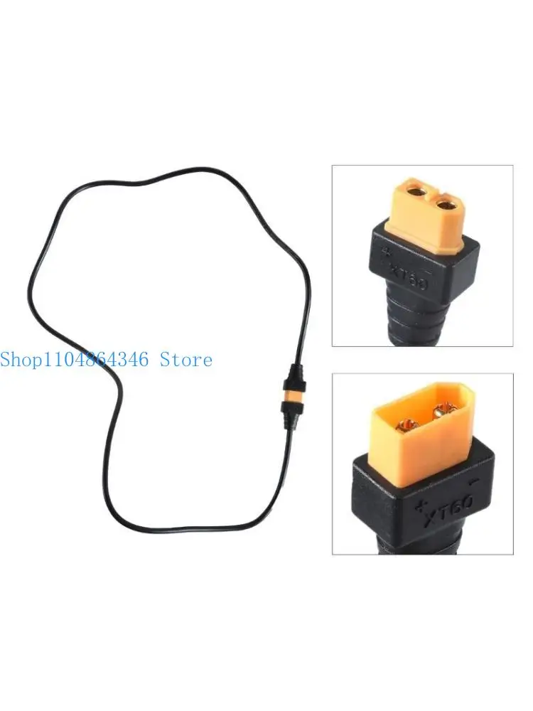 652F XT60 Extension Cable 3FT 18AWG Tinned Brass Wire Heavy Duty Power Cord Stable for Models & Solar Applications