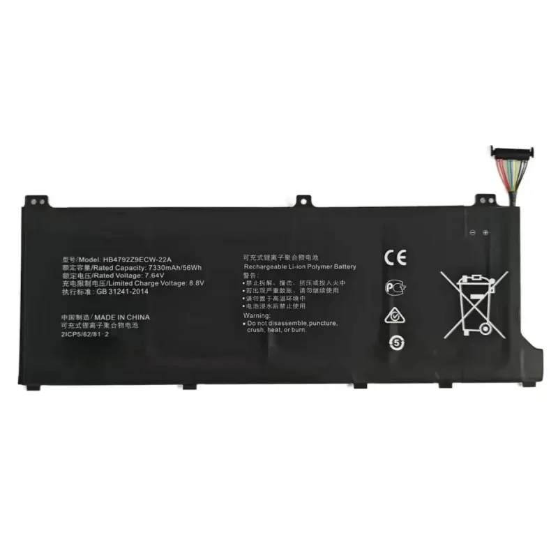 

100% New Original 7.64V 7330mAh For Honor MagicBook X14 2021 Intel High Capacity Battery HB4792Z9ECW-22A +Free Tools