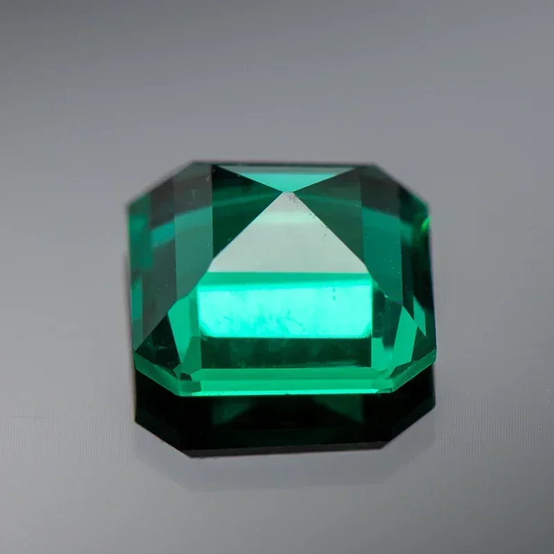 Top Lab Grown Columbia Emerald Asscher Shaped Hand-cut Gemstone VVS1 For Jewel Rings Earrings Making Selectable Certificate