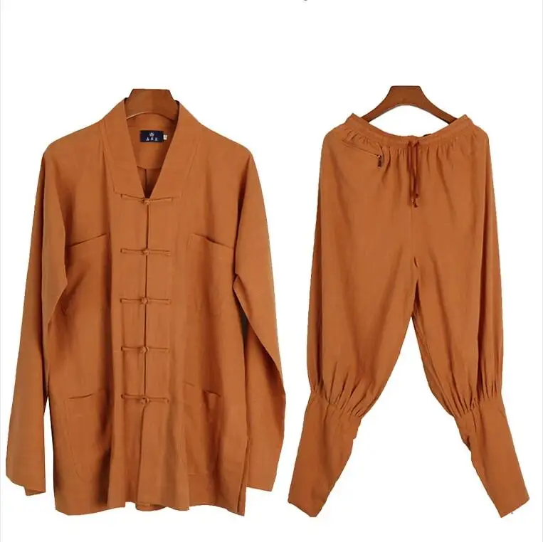 

Monk Clothes Summer Long Sleeve Suit Arhat Jacket Monk Clothes