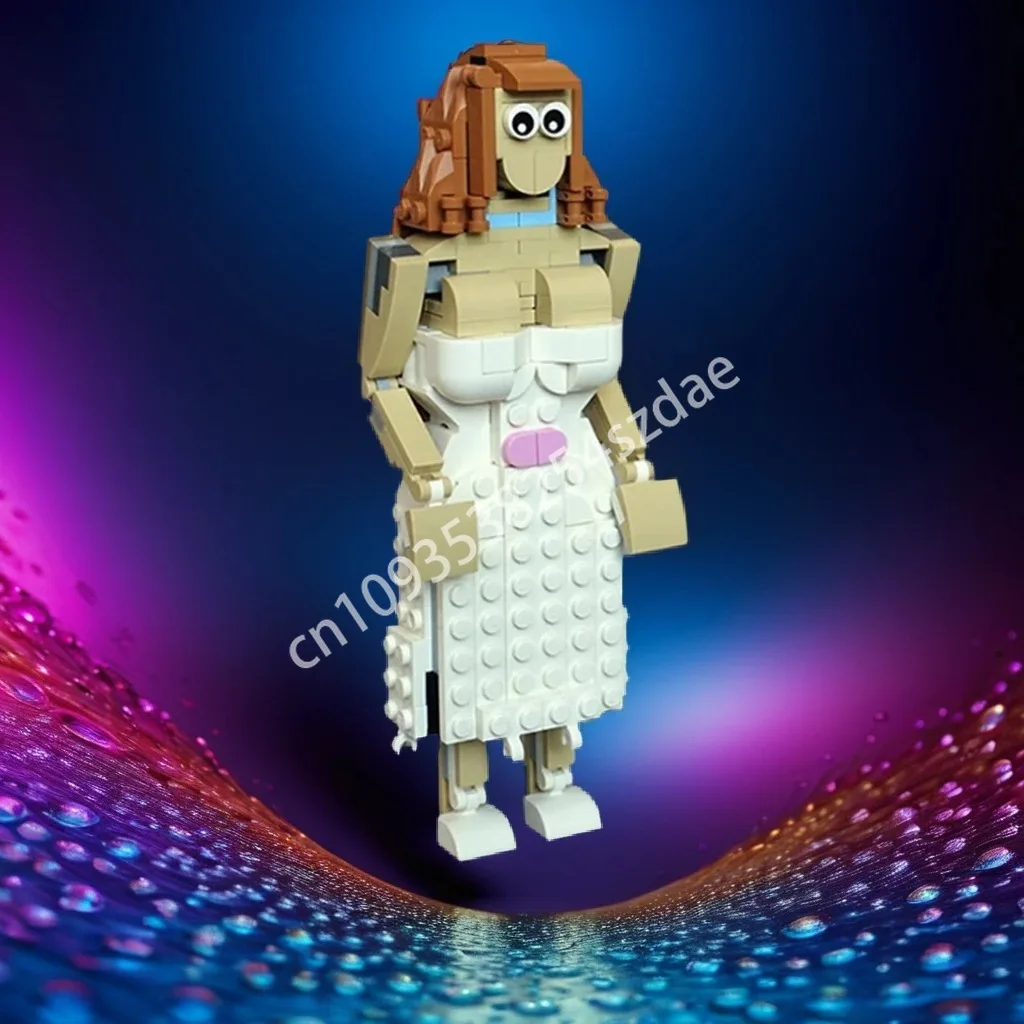 251 Stück MOC Frau in Weiß Bausteine Logisches Denken Weihnachtsspielzeug Geschenk Logisches Denken DIY Weihnachtsspielzeug Geschenk