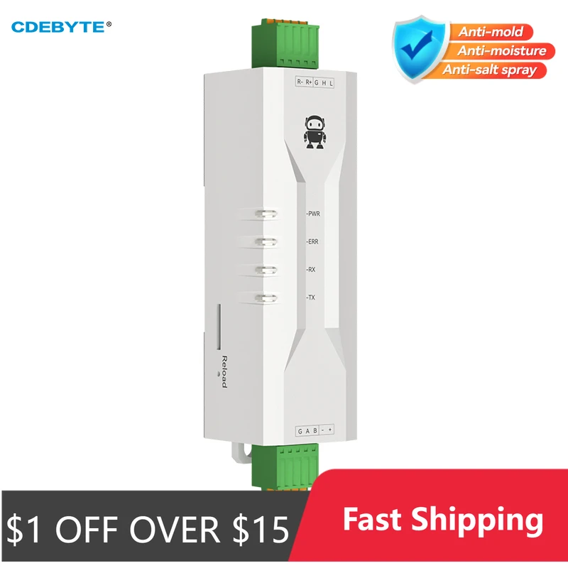 สามารถ Serial Protocol Converter สามารถ RS485 CDEBYTE ECAN-101 Modbus DC 8-28V ขนาดเล็กพิเศษขนาด AT Command Rail การติดตั้ง