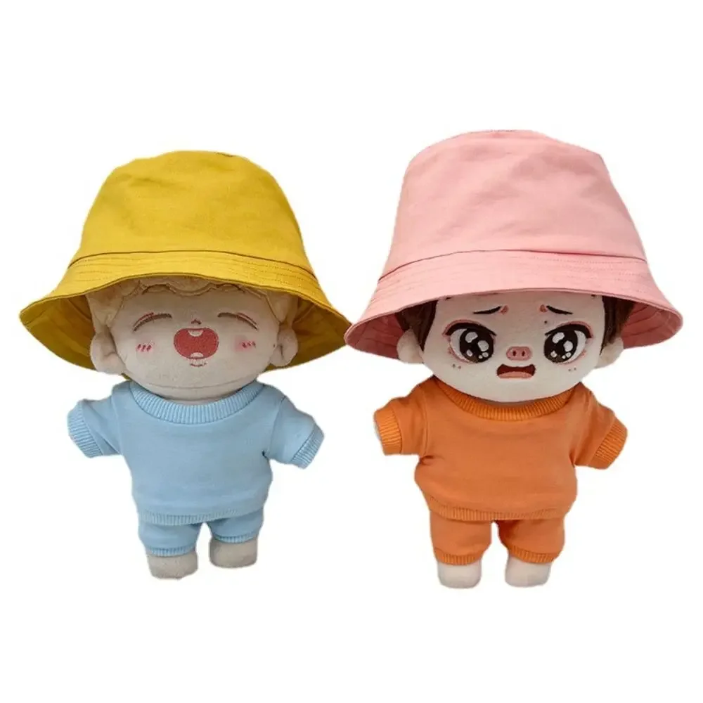 Same Style As Celebrities Cotton Dolls Color Fisherman Hat Mini 10cm 20cm Cotton Doll Hat Cute DIY Miniature Bucket Hat