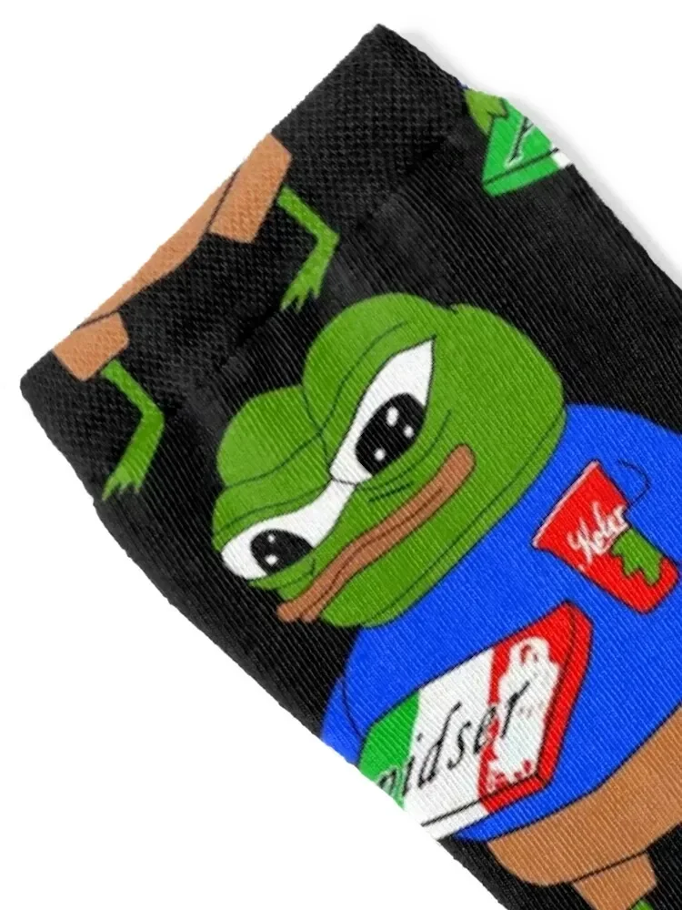 Pepe With Pizza And Soda Apu Socks cartoon halloween ankle Men Socks Luxury Brand Women's