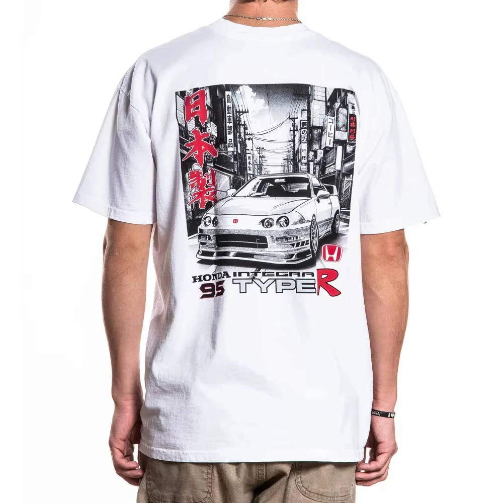 

Honda 2026 Новая горячая летняя мужская и женская футболка Honda, хлопковая футболка Honda 95 Integra Type R, весенний мотоциклетный велосипедный топ