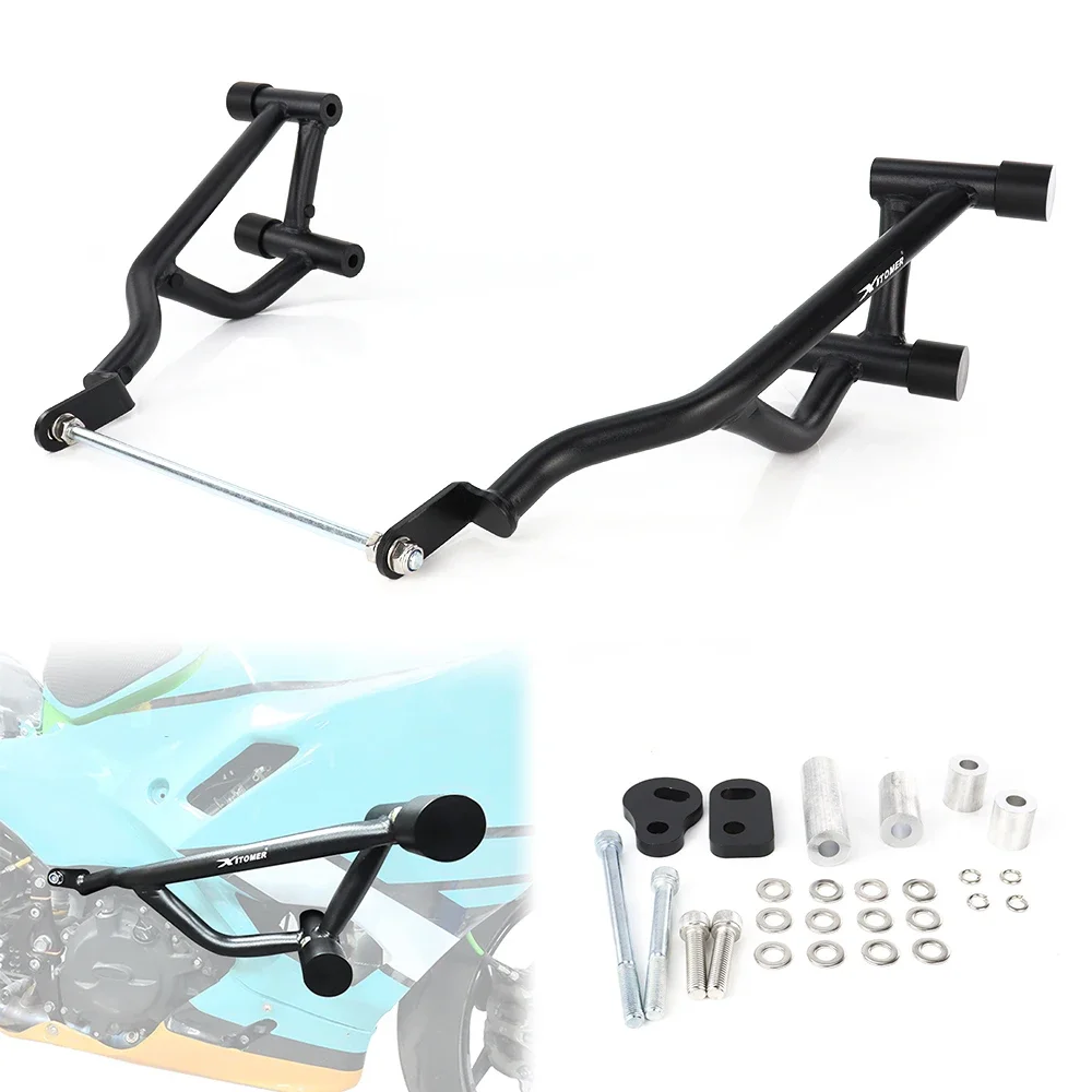 

For Kawasaki Ninja 400 2018-2025 Z400 Z500 Ninja 500 Crash Bar Motorcycle Stunt Cage Engine Guard Bumpers Fairing Protector